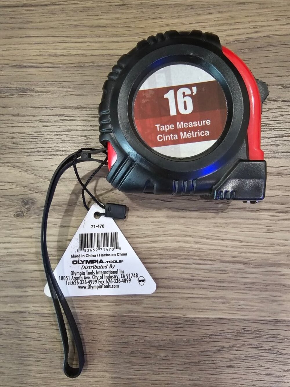 Heavy Duty 16' Olympia Tools Locking TAPE MEASURE Fraction Markings BRAND NEW